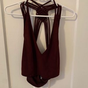 Velvet soft crop top